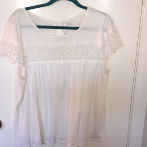 White flowered shirt